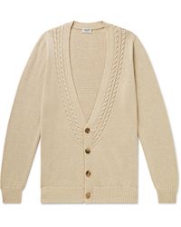 Ghiaia - Cable-knit Cotton Cardigan - Lyst