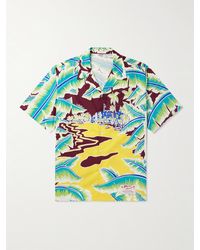 Valentino Garavani - Sun Surf Camp-collar Printed Cotton-poplin Shirt - Lyst