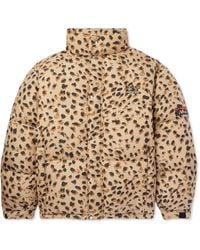 Wacko Maria - Nanga Logo-embroidered Leopard-print Quilted Shell Down Jacket - Lyst