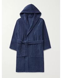 Tekla - Organic Cotton-terry Hooded Robe - Lyst