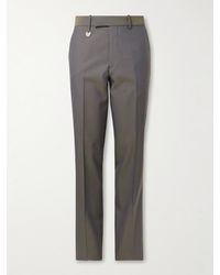 Burberry - Straight-Leg Iridescent Wool Suit Trousers - Lyst