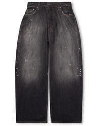 Acne Studios - 2023 Paint-Splattered Distressed Wide-Leg Jeans - Lyst