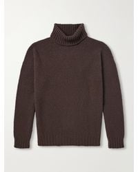 De Bonne Facture - Wool-Bouclé Rollneck Sweater - Lyst