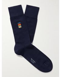 Paul Smith - Alfie Logo-embroidered Cotton-blend Socks - Lyst