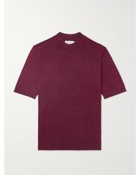 Brunello Cucinelli - Silk And Cotton-Blend T-Shirt - Lyst