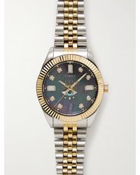 Timex - Jacquie Aiche 36 mm gold- und silberfarbene Uhr mit Kristallen - Lyst