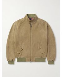 Baracuta - G9 Suede Harrington Jacket - Lyst