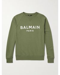 Balmain - Sweatshirt aus Baumwoll-Jersey mit Logoprint - Lyst
