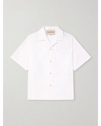 Valentino Garavani - Camp-Collar Logo-Embellished Cotton-Poplin Shirt - Lyst