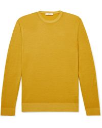 MR P. Garment-dyed Merino Wool Sweater - Yellow