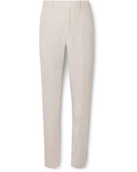 Kingsman - Straight-leg Linen Suit Trousers - Lyst