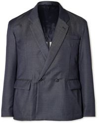 Blue Blue Japan - Double-breasted Wool-denim Suit Jacket - Lyst