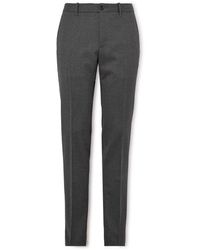 Incotex - Slim-fit Pleated Wool-blend Flannel Trousers - Lyst