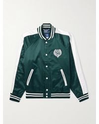 Polo Ralph Lauren - Wimbledon Logo-Embroidered Two-Tone Cotton-Blend Satin Bomber Jacket - Lyst