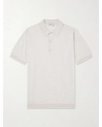 John Smedley - Macloud Knitted Merino Wool Polo Shirt - Lyst