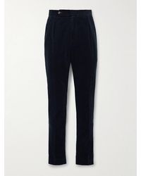 Polo Ralph Lauren - Brad Slim-Fit Pleated Cotton-Corduroy Suit Trousers - Lyst