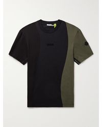 Moncler Genius - Adidas Originals T-Shirt aus Baumwoll-Piqué und Jersey mit Logodetail - Lyst
