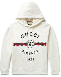 Gucci - Logo-print Cotton-jersey Hoodie - Lyst
