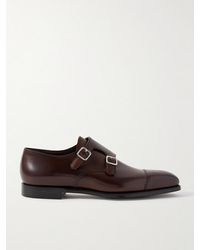 George Cleverley - Thomas Cap-Toe Leather Monk-Strap Shoes - Lyst
