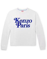 KENZO - Verdy Logo-flocked Cotton-jersey Sweatshirt - Lyst