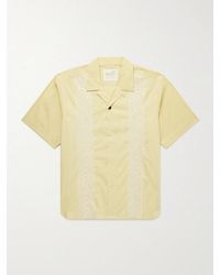 Kardo - Ronen Convertible-collar Embroidered Cotton-poplin Shirt - Lyst
