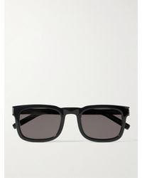 Saint Laurent - Square-frame Acetate And Silver-tone Sunglasses - Lyst