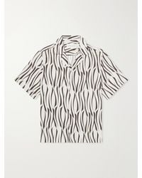 Frescobol Carioca - Roberto Camp-collar Printed Lyocell And Linen-blend Shirt - Lyst
