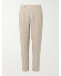 Boglioli - Slim-fit Straight-leg Garment-dyed Linen Suit Trousers - Lyst