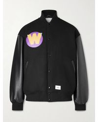 WTAPS - Logo-Appliquéd Panelled Melton Wool-Blend Jacket - Lyst