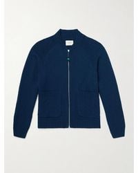 Folk - Anniversary Cardigan aus einer Wollmischung mit Pointelle-Details und Reißverschluss - Lyst