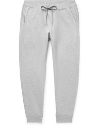 Handvaerk Tapered Pima Cotton-jersey Sweatpants - Gray