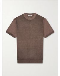 Canali - Wool And Silk-Blend T-Shirt - Lyst