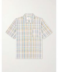Folk - Gabe Cotton-Blend Seersucker Shirt - Lyst