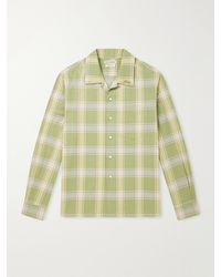 JW Anderson - Reversible-Collar Logo-Embroidered Checked Cotton-Twill Shirt - Lyst