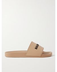 Balenciaga - Logo-Embossed Slides - Lyst