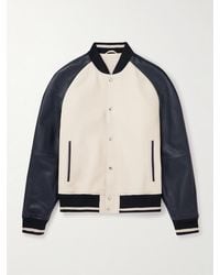 MR P. - Full-Grain Leather Varsity Jacket - Lyst