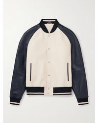 MR P. - Full-grain Leather Varsity Jacket - Lyst