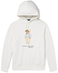 Polo Ralph Lauren - Logo-print Cotton-blend Jersey Hoodie - Lyst