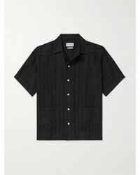Oliver Spencer - Camp-collar Embroidered Linen Shirt - Lyst