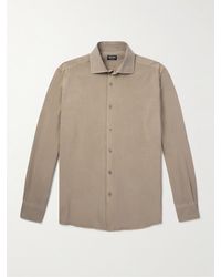 ZEGNA - Garment-dyed Silk Shirt - Lyst