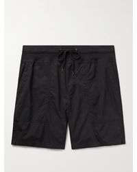 James Perse Stretch-cotton Poplin Drawstring Shorts - Black