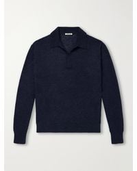 AURALEE - Alpaca-Blend Polo Sweater - Lyst