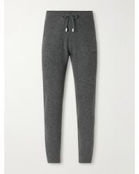 Eleventy - Tapered Ribbed Cashmere Drawstring Sweatpants - Lyst