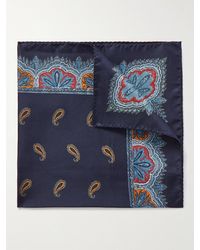 Etro - Paisley-print Silk-twill Pocket Square - Lyst