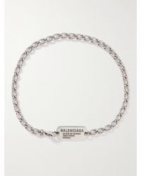 Balenciaga - Antiqued Silver-tone Chain Necklace - Lyst