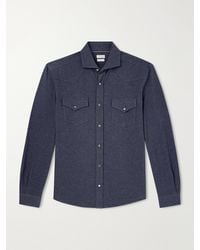 Brunello Cucinelli - Honeycomb-Knit Cotton Shirt - Lyst