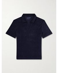 Thom Sweeney - Terry-Cotton Polo Shirt - Lyst