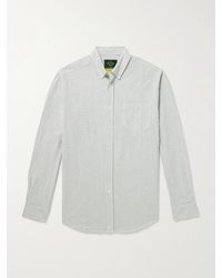 Portuguese Flannel - Striped Brushed Cotton Oxford Shirt - Lyst