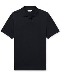 Club Monaco - Johnny Cotton-blend Piqué Polo Shirt - Lyst