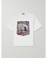 Willy Chavarria - Ciudame Madresita Printed Distressed Cotton-Jersey T-Shirt - Lyst
